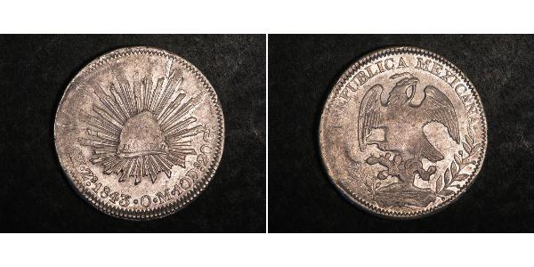 8 Real Second Federal Republic of Mexico (1846 - 1863) Silber 