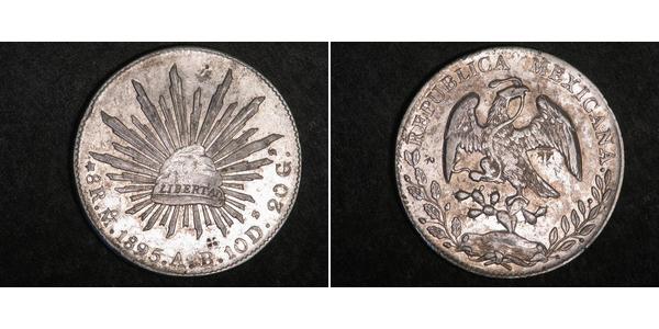 8 Real Second Federal Republic of Mexico (1846 - 1863) Silber 