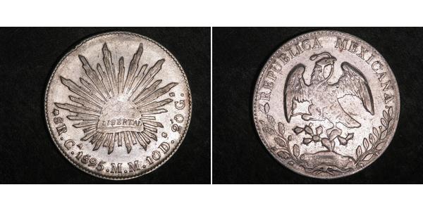 8 Real Second Federal Republic of Mexico (1846 - 1863) Silber 