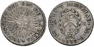 8 Real Vereinigte Provinzen des Río de la Plata (1810 -1831) Silber 