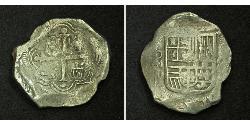 8 Real Vizekönigreich Neuspanien (1519 - 1821) Silber 