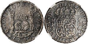 8 Real Vizekönigreich Neuspanien (1519 - 1821) Silber Philip V von Spanien (1683-1746)