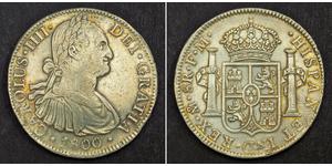 8 Real Vizekönigreich Neuspanien (1519 - 1821) Silber Karl IV (1748-1819)