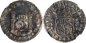 8 Real Vizekönigreich Neuspanien (1519 - 1821) Silber Philip V von Spanien (1683-1746)