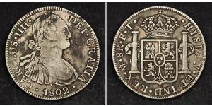 8 Real Vizekönigreich Neuspanien (1519 - 1821) Silber Karl IV (1748-1819)