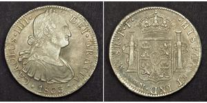 8 Real Vizekönigreich Neuspanien (1519 - 1821) Silber Karl IV (1748-1819)