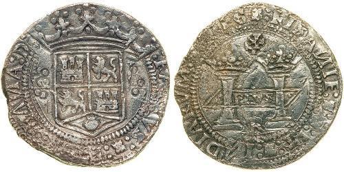 8 Real Vizekönigreich Neuspanien (1519 - 1821) Silber Karl V, Römisch-deutscher Kaiser (1500-1558)