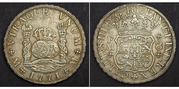 8 Real Vizekönigreich Neuspanien (1519 - 1821) Silber Karl III. von Spanien (1716 -1788)