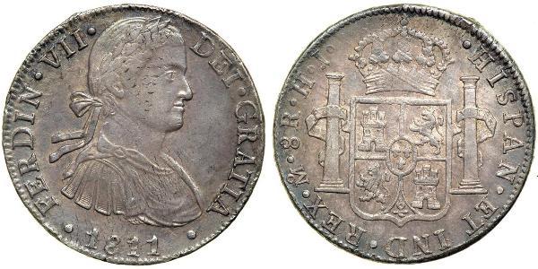 8 Real Vizekönigreich Neuspanien (1519 - 1821) Silber Ferdinand VII. von Spanien (1784-1833)