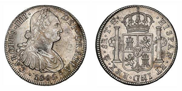 8 Real Vizekönigreich Neuspanien (1519 - 1821) Silber Karl IV (1748-1819)