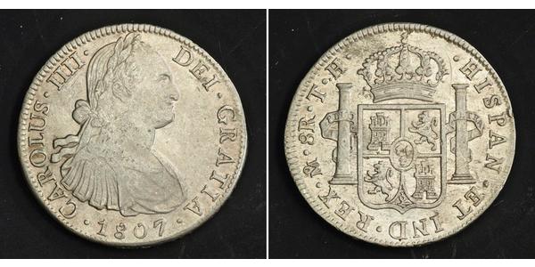 8 Real Vizekönigreich Neuspanien (1519 - 1821) Silber Karl IV (1748-1819)