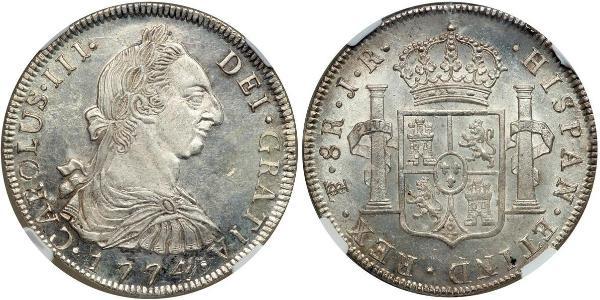 8 Real Bolivia Silver Charles III of Spain (1716 -1788)