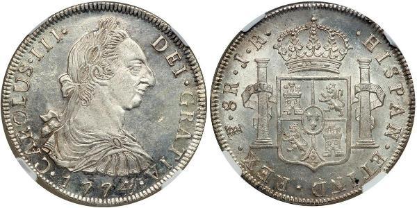 8 Real Bolivia Silver Charles III of Spain (1716 -1788)