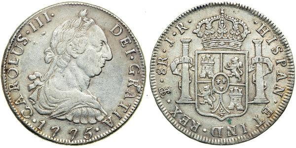 8 Real Bolivia Silver Charles III of Spain (1716 -1788)