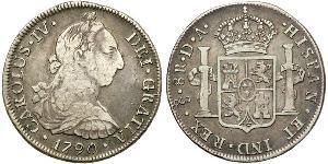 8 Real Chile Silver Charles IV of Spain (1748-1819)