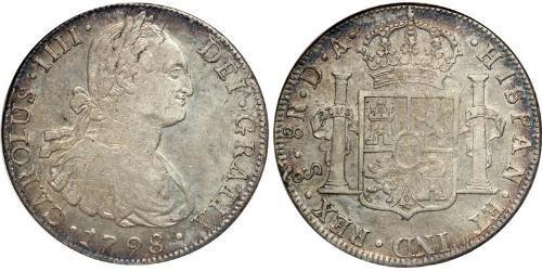 8 Real Chile Silver Charles IV of Spain (1748-1819)