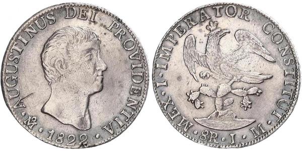 8 Real First Mexican Empire (1821 - 1823) Silver 