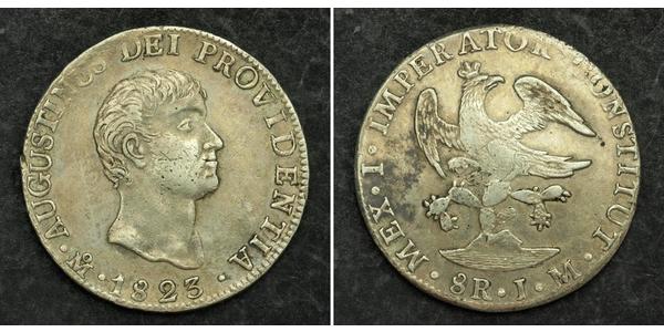 8 Real First Mexican Empire (1821 - 1823) Silver 