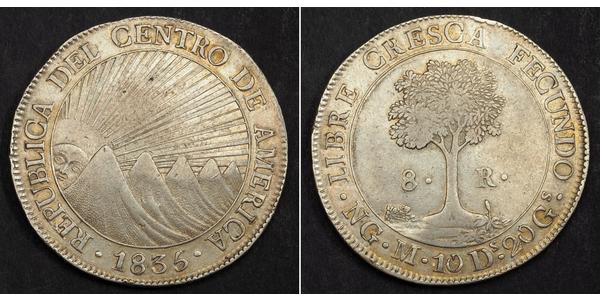 8 Real Guatemala / Federal Republic of Central America (1823 - 1838) Silver 