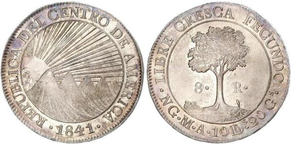 8 Real Guatemala / Federal Republic of Central America (1823 - 1838) Silver 