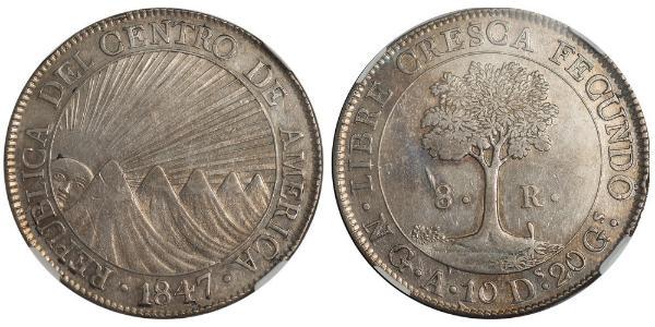 8 Real Guatemala / Federal Republic of Central America (1823 - 1838) Silver 