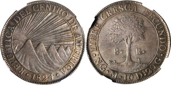 8 Real Guatemala / Federal Republic of Central America (1823 - 1838) Silver 