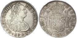 8 Real Peru Silver Charles IV of Spain (1748-1819)