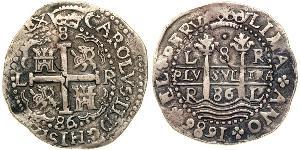 8 Real Peru Silver Charles II of Spain (1661-1700)