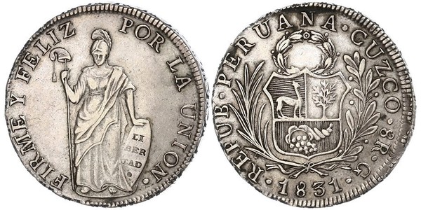 8 Real Peru Silver 