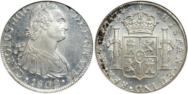 8 Real Peru Silver Charles IV of Spain (1748-1819)