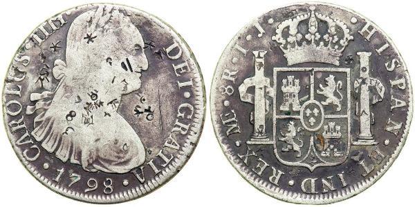 8 Real Peru Silver Charles IV of Spain (1748-1819)