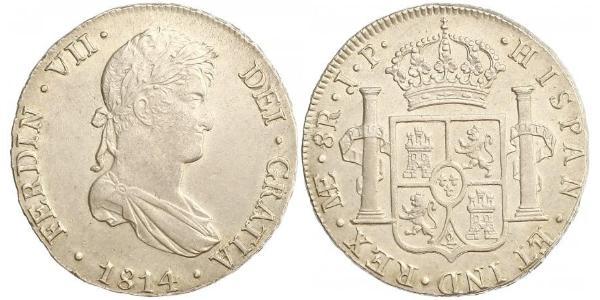 8 Real Peru Silver Ferdinand VII of Spain (1784-1833)