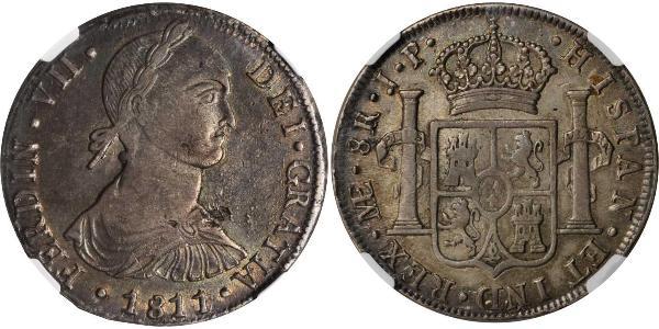 8 Real Peru Silver Ferdinand VII of Spain (1784-1833)