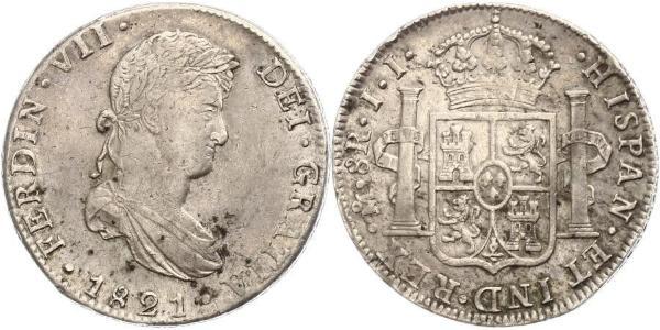 8 Real Peru Silver Ferdinand VII of Spain (1784-1833)