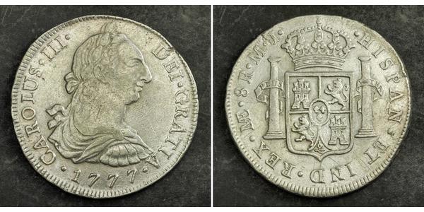 8 Real Peru Silver Charles III of Spain (1716 -1788)