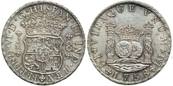 8 Real Peru / Spanish Colonies Silver 