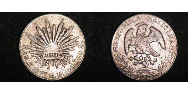 8 Real Second Federal Republic of Mexico (1846 - 1863) Silver 