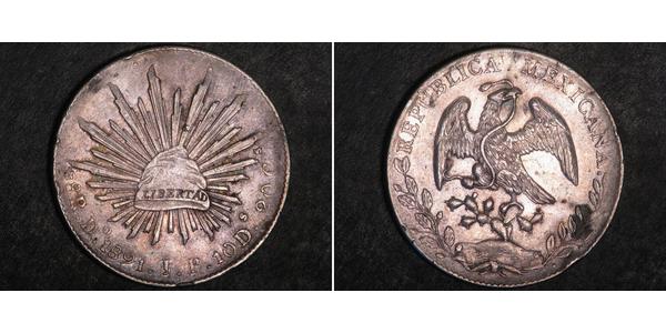 8 Real Second Federal Republic of Mexico (1846 - 1863) Silver 