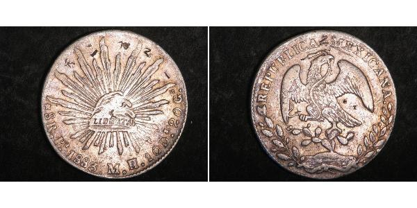 8 Real Second Federal Republic of Mexico (1846 - 1863) Silver 