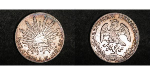 8 Real Second Federal Republic of Mexico (1846 - 1863) Silver 