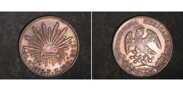 8 Real Second Federal Republic of Mexico (1846 - 1863) Silver 