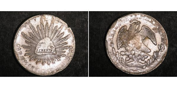 8 Real Second Federal Republic of Mexico (1846 - 1863) Silver 