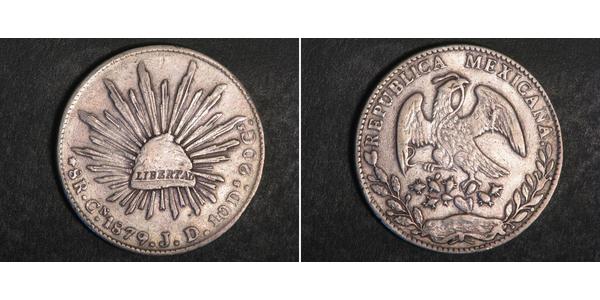 8 Real Second Federal Republic of Mexico (1846 - 1863) Silver 