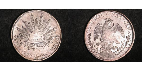 8 Real Second Federal Republic of Mexico (1846 - 1863) Silver 