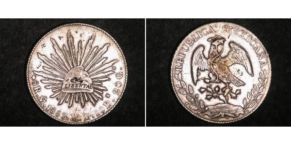 8 Real Second Federal Republic of Mexico (1846 - 1863) Silver 