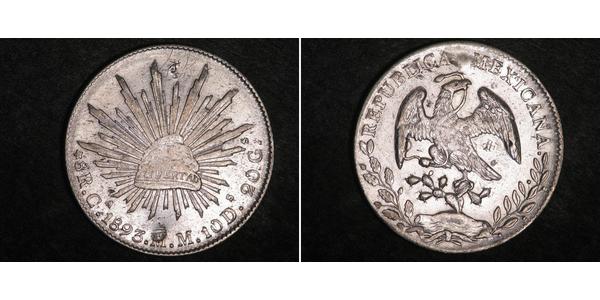 8 Real Second Federal Republic of Mexico (1846 - 1863) Silver 