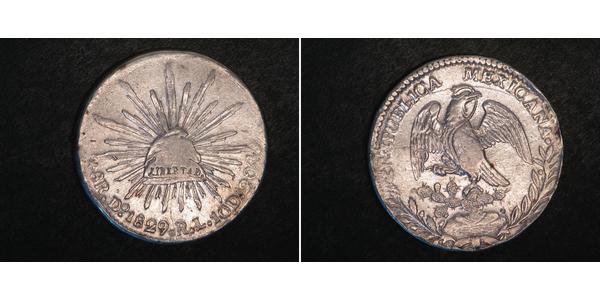 8 Real Second Federal Republic of Mexico (1846 - 1863) Silver 
