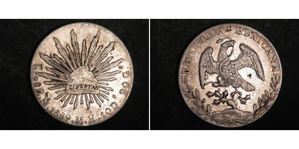 8 Real Second Federal Republic of Mexico (1846 - 1863) Silver 