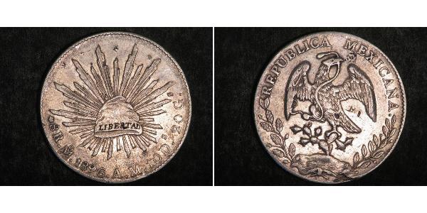 8 Real Second Federal Republic of Mexico (1846 - 1863) Silver 