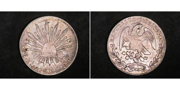 8 Real Second Federal Republic of Mexico (1846 - 1863) Silver 